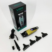 Машинка для стрижки волосся VGR V-975 тример для бороди та вусів. Колір: золотий. Зображення №3