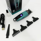 Машинка для стрижки волосся VGR V-975 тример для бороди та вусів. Колір: зелений. Зображення №9