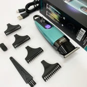 Машинка для стрижки волосся VGR V-975 тример для бороди та вусів. Колір: зелений. Зображення №13