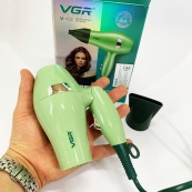 Фен для волосся дорожній VGR V-432 GREEN, з концентратором 1000 Вт, іонізація та 2 режими. Колір: зелений. Зображення №2