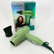 Фен для волосся дорожній VGR V-432 GREEN, з концентратором 1000 Вт, іонізація та 2 режими. Колір: зелений. Зображення №5