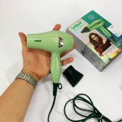 Фен для волосся дорожній VGR V-432 GREEN, з концентратором 1000 Вт, іонізація та 2 режими. Колір: зелений. Зображення №10