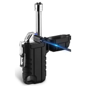 Дугова електроімпульсна запальничка водонепроникна EXPLORER HL-516, акумуляторна. Колір: чорний. Зображення №3