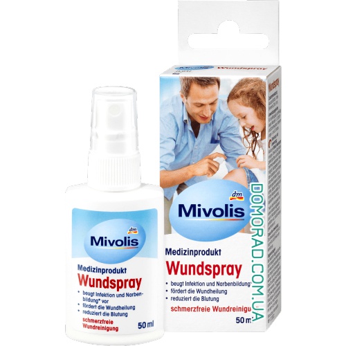 Mivolis Спрей для загоєння ран Wundspray 50ml Mivolis Спрей для загоєння ран Wundspray 50ml