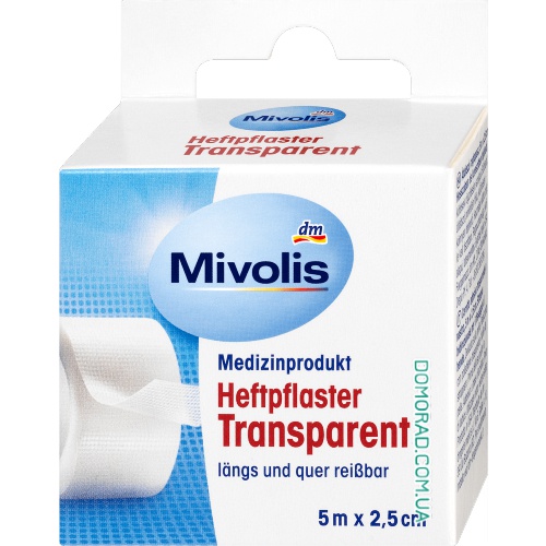 Mivolis Лейкопластир прозорий Heftpflaster Transparent Mivolis Лейкопластир прозорий Heftpflaster Transparent