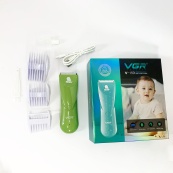 Дуже тиха бездротова машинка для стрижки волосся дітей VGR V-150 з насадками. Колір: зелений. Зображення №9