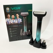 Електробритва 3 в 1 VGR V-625 Акумуляторний триммер для носа, вух, тіла та брів з підставкою. Зображення №8