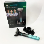 Електробритва 3 в 1 VGR V-625 Акумуляторний триммер для носа, вух, тіла та брів з підставкою. Зображення №10