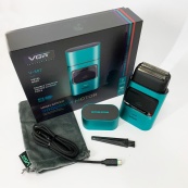 Электробритва-шейвер для бороды и лица VGR V-307 GREEN металлический корпус. Изображение №5