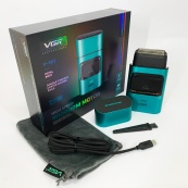 Электробритва-шейвер для бороды и лица VGR V-307 GREEN металлический корпус. Изображение №6