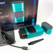 Электробритва-шейвер для бороды и лица VGR V-307 GREEN металлический корпус. Изображение №10