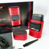 Электробритва-шейвер для бороды и лица VGR V-307 RED металлический корпус. Изображение №8