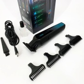 Профессиональный триммер для бороды и усов с керамикой VGR V-930 насадки 1-7 мм. Цвет: зеленый. Изображение №3