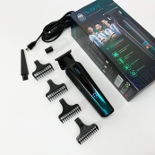 Профессиональный триммер для бороды и усов с керамикой VGR V-930 насадки 1-7 мм. Цвет: зеленый. Изображение №7