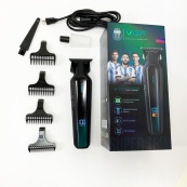 Профессиональный триммер для бороды и усов с керамикой VGR V-930 насадки 1-7 мм. Цвет: зеленый. Изображение №8