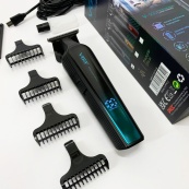 Профессиональный триммер для бороды и усов с керамикой VGR V-930 насадки 1-7 мм. Цвет: зеленый. Изображение №9