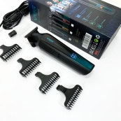 Профессиональный триммер для бороды и усов с керамикой VGR V-930 насадки 1-7 мм. Цвет: зеленый. Изображение №10