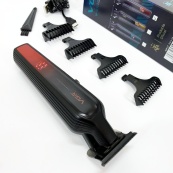 Професійний триммер для бороди та вусів з керамікою VGR V-930 насадки 1-7 мм. Колір: червоний. Зображення №2