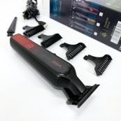 Професійний триммер для бороди та вусів з керамікою VGR V-930 насадки 1-7 мм. Колір: червоний. Зображення №3