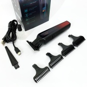 Професійний триммер для бороди та вусів з керамікою VGR V-930 насадки 1-7 мм. Колір: червоний. Зображення №4