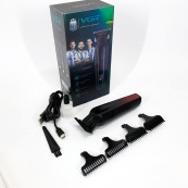 Професійний триммер для бороди та вусів з керамікою VGR V-930 насадки 1-7 мм. Колір: червоний. Зображення №5