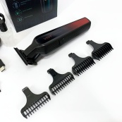 Професійний триммер для бороди та вусів з керамікою VGR V-930 насадки 1-7 мм. Колір: червоний. Зображення №6