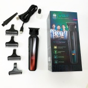 Професійний триммер для бороди та вусів з керамікою VGR V-930 насадки 1-7 мм. Колір: червоний. Зображення №9