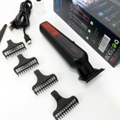 Професійний триммер для бороди та вусів з керамікою VGR V-930 насадки 1-7 мм. Колір: червоний. Зображення №12