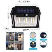 Ліхтар вольфрамова лампа на сонячній батареї 999-38W, датчик руху, АКБ 18650. Зображення №5