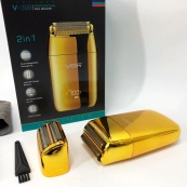Професійний шейвер VGR V-399 GOLD, бездротова електробритва, бритва триммер для бороди. Зображення №2 Професійний шейвер VGR V-399 GOLD, бездротова електробритва, бритва триммер для бороди. Зображення №2