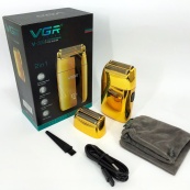 Професійний шейвер VGR V-399 GOLD, бездротова електробритва, бритва триммер для бороди. Зображення №5 Професійний шейвер VGR V-399 GOLD, бездротова електробритва, бритва триммер для бороди. Зображення №5