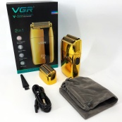 Професійний шейвер VGR V-399 GOLD, бездротова електробритва, бритва триммер для бороди. Зображення №6 Професійний шейвер VGR V-399 GOLD, бездротова електробритва, бритва триммер для бороди. Зображення №6