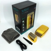 Професійний шейвер VGR V-399 GOLD, бездротова електробритва, бритва триммер для бороди. Зображення №8 Професійний шейвер VGR V-399 GOLD, бездротова електробритва, бритва триммер для бороди. Зображення №8