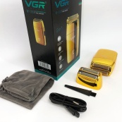 Професійний шейвер VGR V-399 GOLD, бездротова електробритва, бритва триммер для бороди. Зображення №11 Професійний шейвер VGR V-399 GOLD, бездротова електробритва, бритва триммер для бороди. Зображення №11