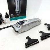 Машинка для стрижки волос аккумуляторная VGR V-071 триммер для бороды и усов, окантовочная машинка. Изображение №2