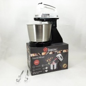 Миксер стационарный с металлической чашей Domotec R6637W Кухонный электрический на 250 Вт 7 скоростей. Изображение №9