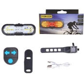 Велоліхтар CYGM-2229 STOP (red+yellow) із сигналом. Зображення №4