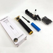 Акумуляторна машинка для стрижки волосся та бороди T9, 4 насадки (1.5, 2, 3, 4 мм), триммер бездротовий. Зображення №9