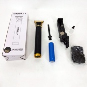 Акумуляторна машинка для стрижки волосся та бороди T9, 4 насадки (1.5, 2, 3, 4 мм), триммер бездротовий. Зображення №11