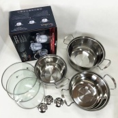 Набор кастрюль из нержавеющая стали с крышками UNIQUE UN-5074, набор посуды для электрических плит. Изображение №2