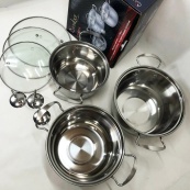 Набор кастрюль из нержавеющая стали с крышками UNIQUE UN-5074, набор посуды для электрических плит. Изображение №4