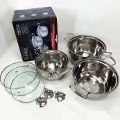 Набор кастрюль из нержавеющая стали с крышками UNIQUE UN-5074, набор посуды для электрических плит. Изображение №7