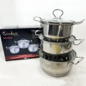 Набор кастрюль из нержавеющая стали с крышками UNIQUE UN-5074, набор посуды для электрических плит. Изображение №8