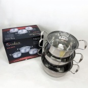 Набор кастрюль из нержавеющая стали с крышками UNIQUE UN-5074, набор посуды для электрических плит. Изображение №9