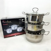 Набор кастрюль из нержавеющая стали с крышками UNIQUE UN-5074, набор посуды для электрических плит. Изображение №10