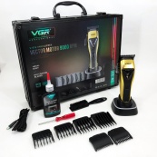 Машинка для стрижки VGR V-015 акумуляторна бездротова професійна 6 насадок. Зображення №15