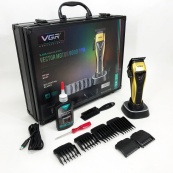 Машинка для стрижки VGR V-015 акумуляторна бездротова професійна 6 насадок. Зображення №16