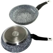 Сковорода UNIQUE UN-5115-24 см із кришкою/граніт світлий. Зображення №5