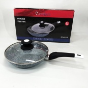 Сковорода UNIQUE UN-5115-24 см із кришкою/граніт світлий. Зображення №14