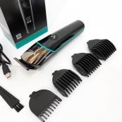 Професійна машинка для стрижки волосся триммер VGR V-291 з насадками, електробритва. Колір: синій. Зображення №4